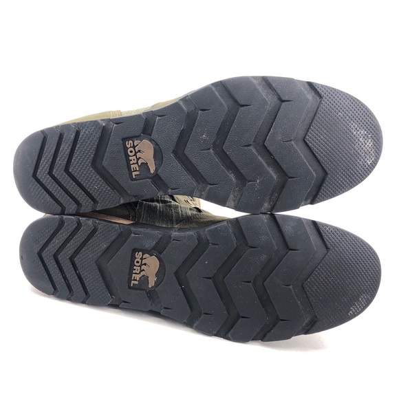 Sorel Major Carly Olive Leather Mid-Calf Moto Boots - Picture 7 of 12